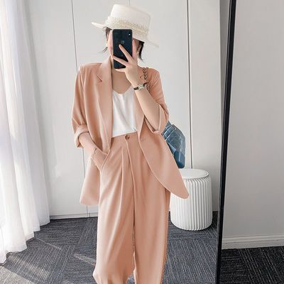 62104/春秋西服西装三件套阔腿裤女套装韩版2021新款职业装气质网红套装