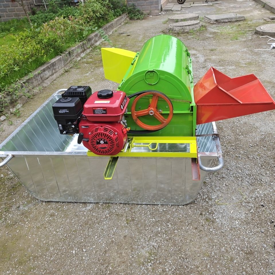 全自动打谷机小型水稻打麦机谷子脱粒机全喂入稻谷收割机农村家用