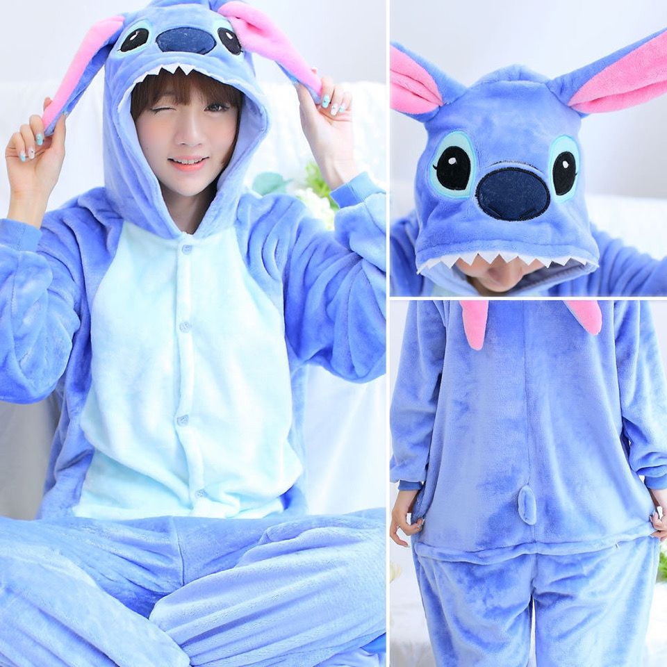 Autumn and winter thickened flannel dinosaur cartoon conjoined animal pajamas female lovers lovely home wear flannel