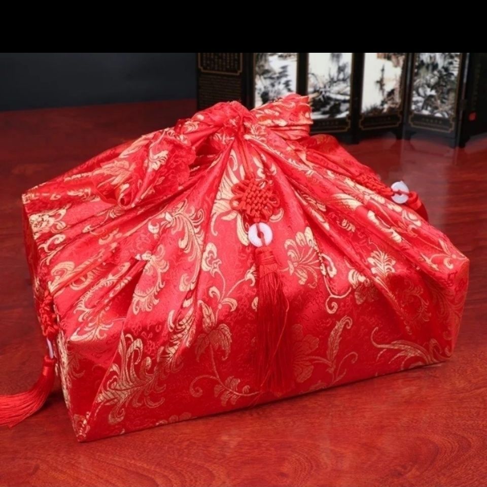 结婚包袱皮新娘陪嫁用品包袱喜盆布鸳鸯龙凤红包袱皮结婚庆用品