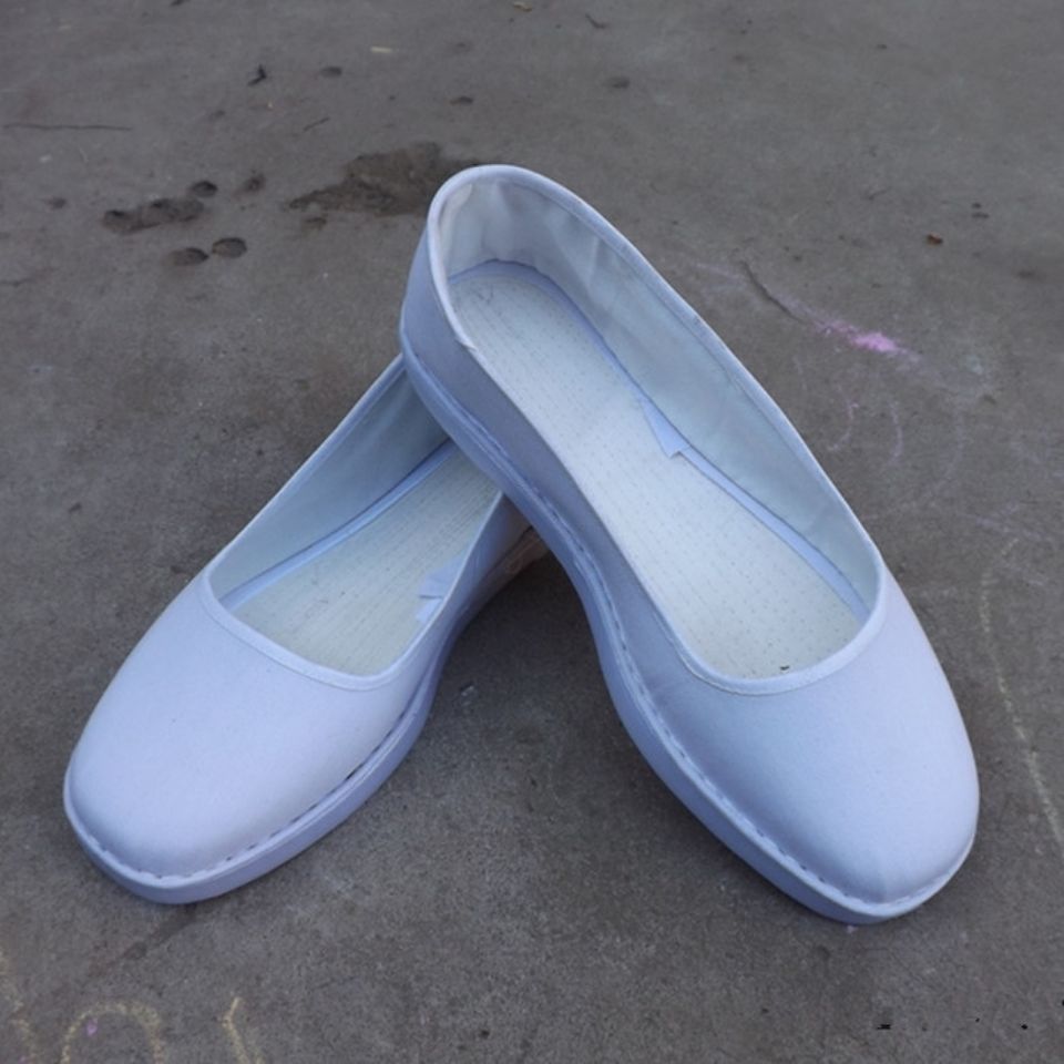 【现做】新品上市白色一带方口塑料底布鞋白孝鞋护士鞋工作鞋订做