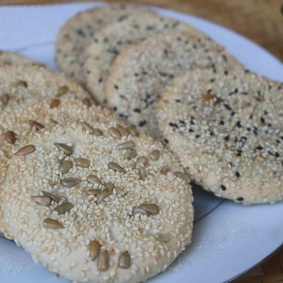 湖南特产夏塘麻饼耒阳麻饼芝麻饼传统糕点小吃芝麻饼瓜子仁味500g