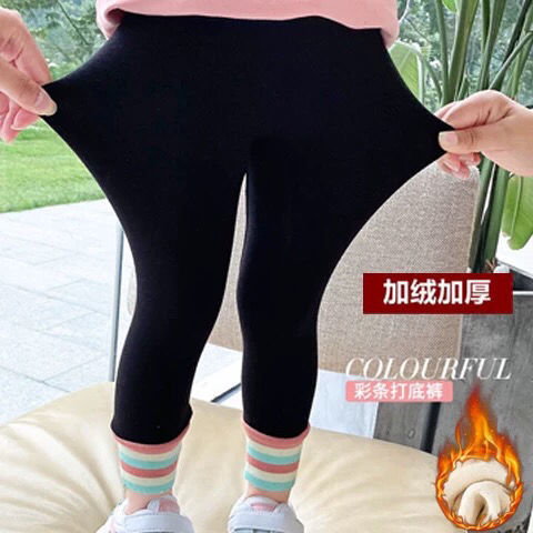 Girl's Leggings spring and autumn winter wear 2020 autumn winter clothes Plush thickened baby girl pants baby clothes