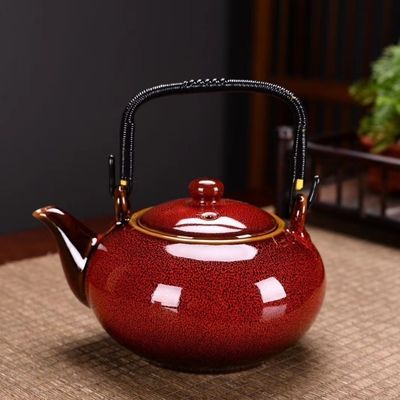 窑变釉提梁壶水壶功夫茶具家用陶瓷茶具茶杯大容量单个大号泡茶壶