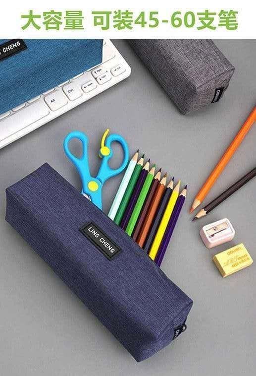 大容量笔袋ins韩版小学生铅笔袋简约初中生文具袋双层文具盒