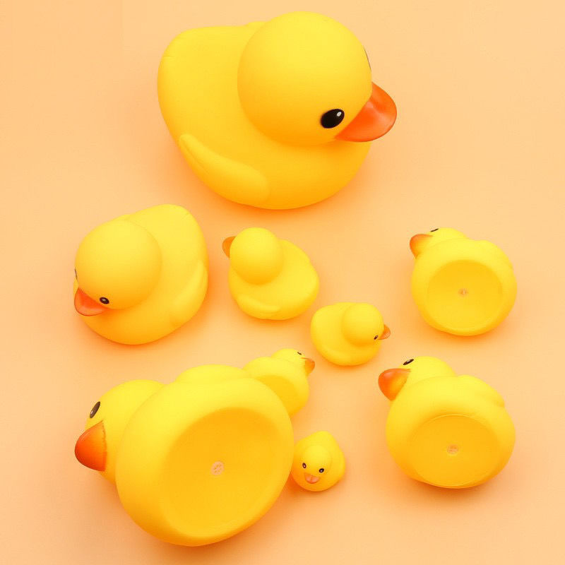 洗澡玩具小黄鸭婴儿捏捏叫戏水小鸭子宝宝游泳玩水漂浮鸭子男女孩