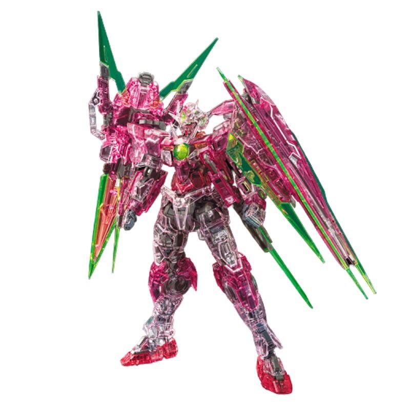 万代正版高达基地台场限定rg00q量子全刃型三红彩色透明