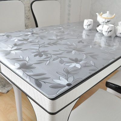 软玻璃PVC透明桌布防水防烫防油免洗塑料长方餐桌垫茶几厚水晶板