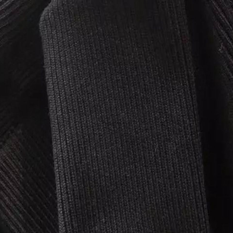 精品黑色袖口领口螺纹针织布料弹力大宽幅1.1米左右一米长包邮价