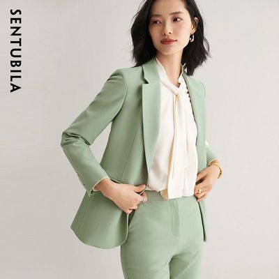 9939/【特卖直降】西装外套女质感梭织气质西服2021新款女装春装