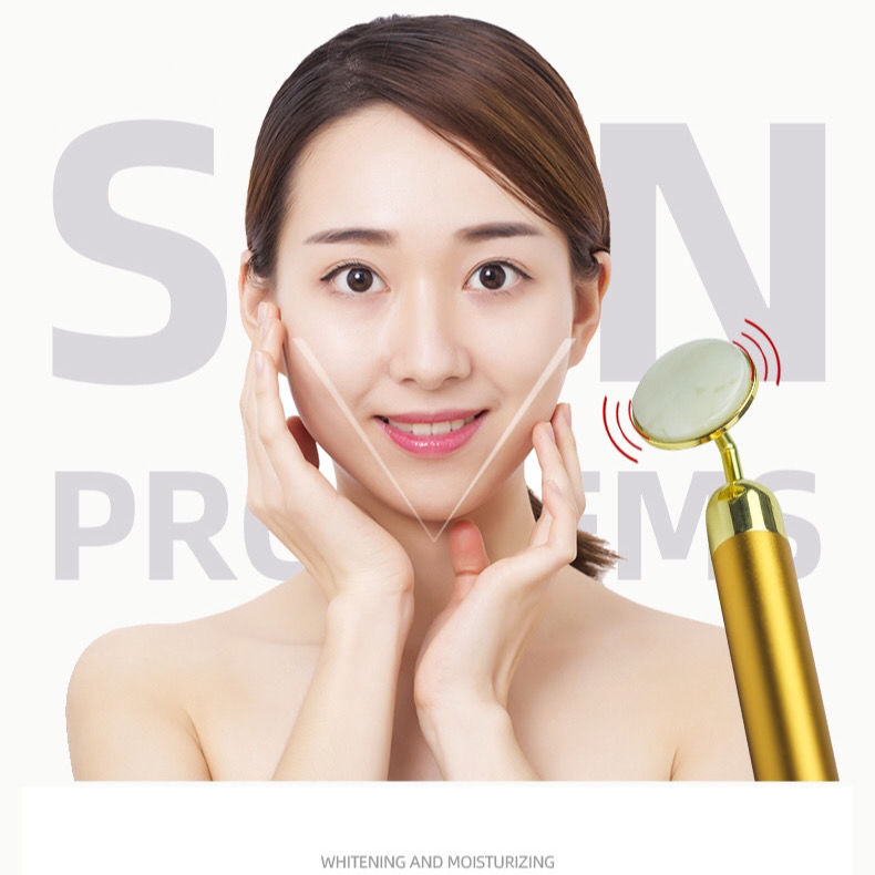 玉石美容器 电动按摩器 局部按摩器 震动棒岫玉玉石瘦脸按摩仪