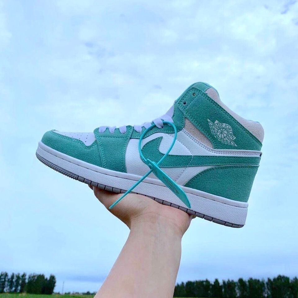 aj篮球鞋aj男鞋女鞋高帮学生鞋板鞋潮流aj蒂芙尼绿休闲鞋空军一号【3