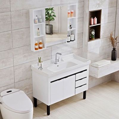 浴室柜组合洗漱台小户型卫生间洗脸手盆洗面池落地式现代简约卫浴