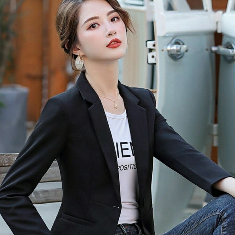 Small suit jacket women's thin section  spring, summer and autumn new Korean fashion casual short section small suit jacket