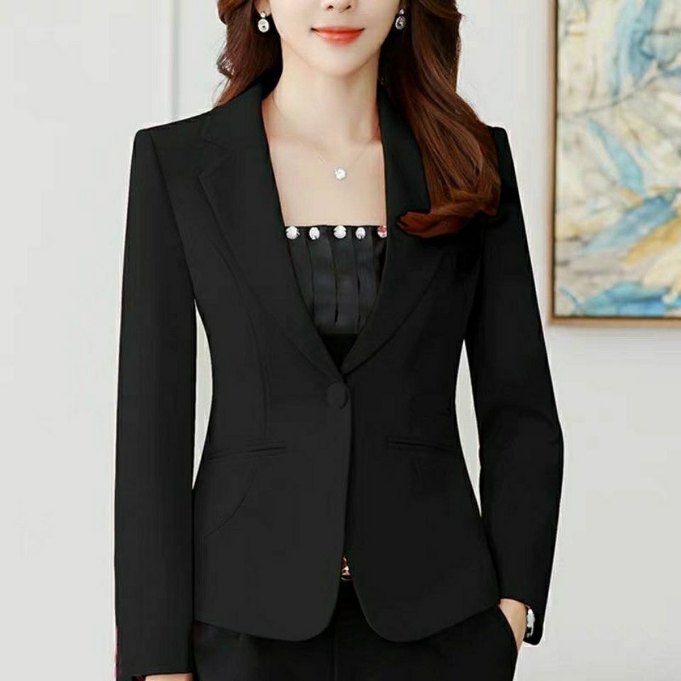 Internet celebrity small suit jacket ladies 2022 spring and autumn Korean version of self-cultivation temperament short professional suit jacket casual