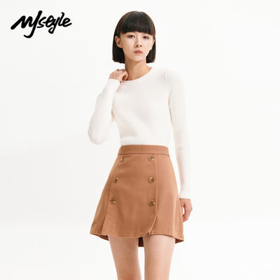 72214/MJstyle 秋冬新款ins圆领修身针织衫女-819190076-819190017