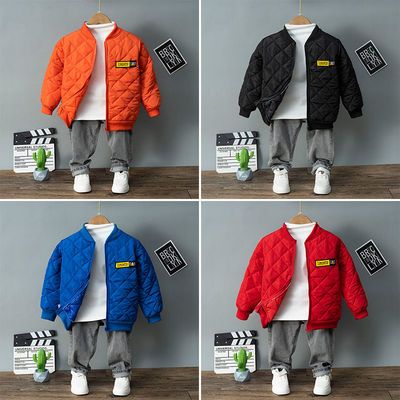 儿童外套男秋冬新款中厚冬装中大男童棉衣洋气女童保暖棒球服棉袄