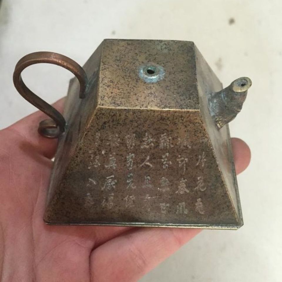古玩仿古老物件 明清老黄铜铜器 文房四宝  砚滴水滴墨滴