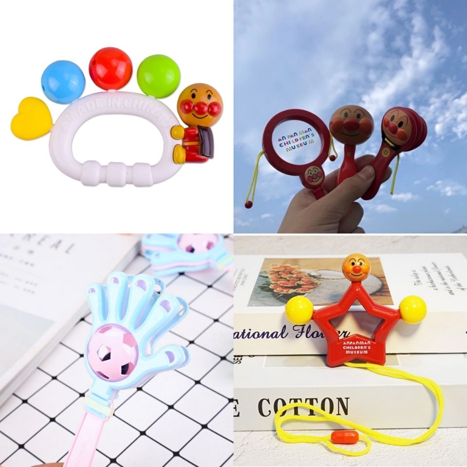 面包超人Pinocchio婴儿玩具手铃手摇铃玩具宝宝安抚彩色铃0~6月