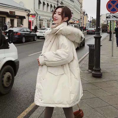 64991/东大门ins棉服女冬2020冬装新款韩版宽松大毛领加厚羽绒棉衣外套