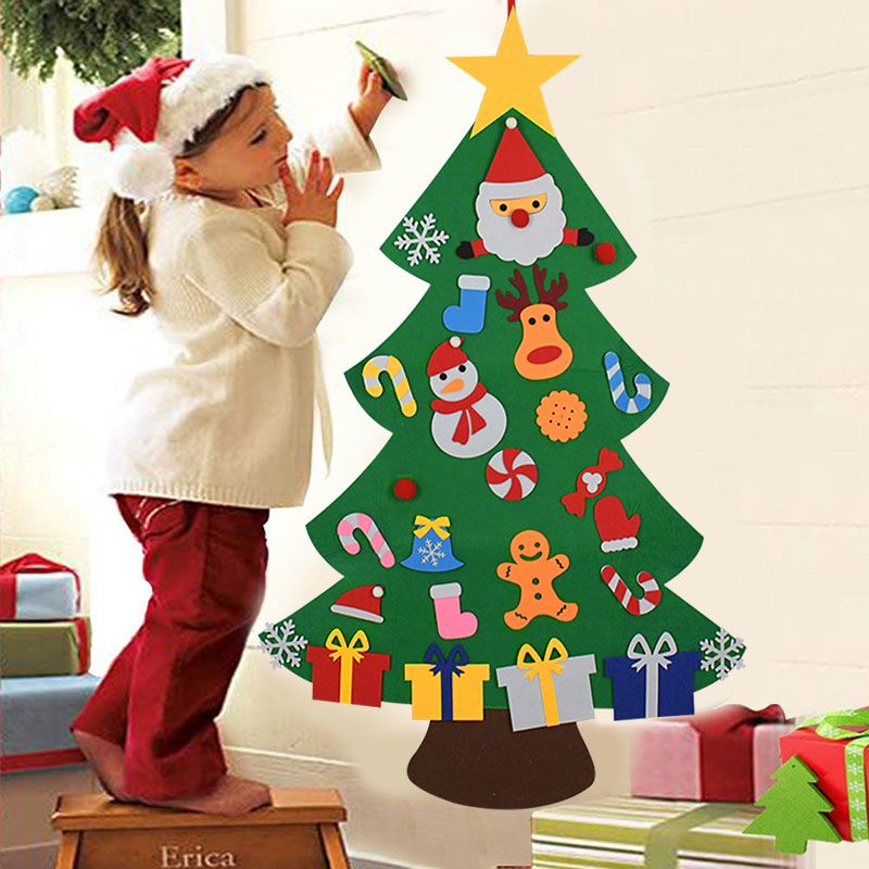 kids diy felt christmas tree christmas decoration for home