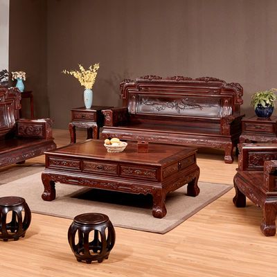 红木沙发非洲酸枝木家具黑酸枝金玉满堂全实木新中式客厅组合