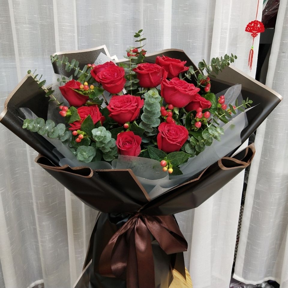11支红玫瑰花束【心一意】郑州同城鲜花配送.