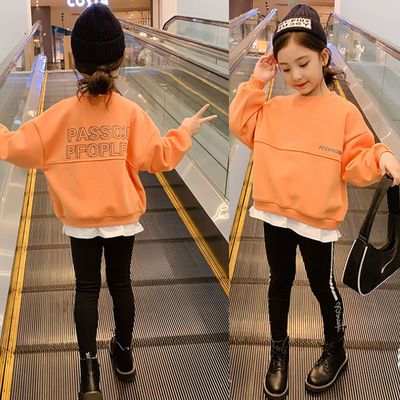 78986/女童春秋棉卫衣2021新款儿童打底衫中大童韩版洋气时髦女孩上衣潮