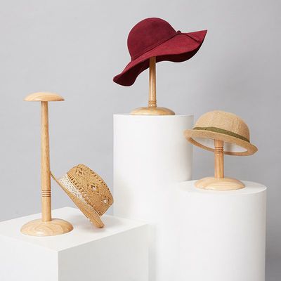 模特道具实木帽架帽托陈列架帽撑台式展示架头模假发支架