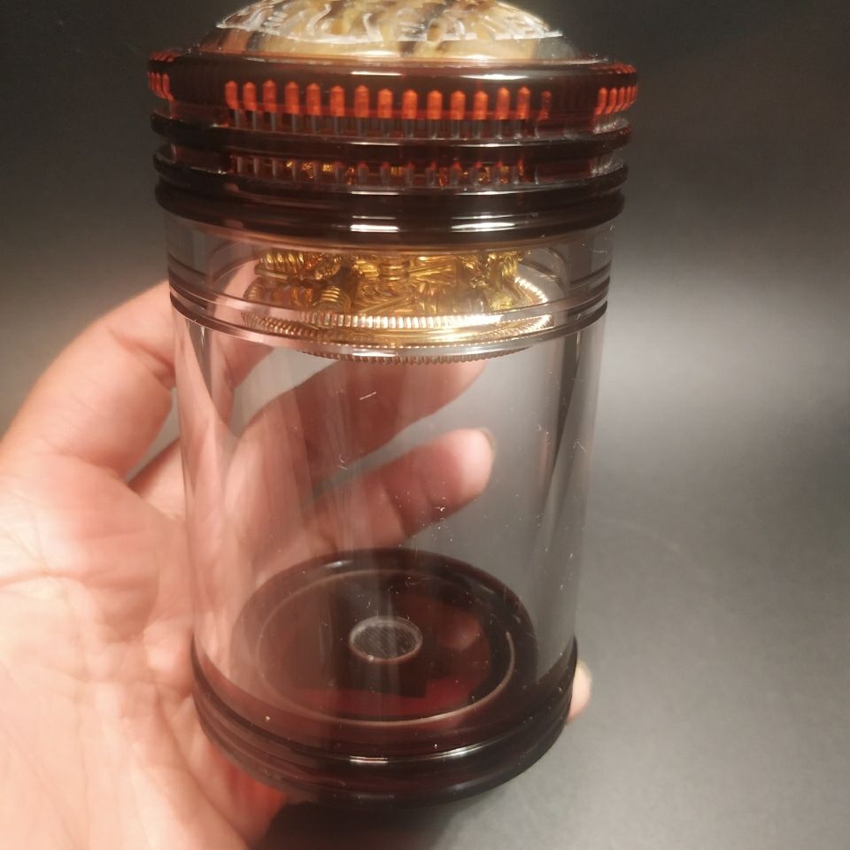 老谭蝈蝈叫罐有机玻璃蝈蝈罐筒子叫罐竹制鸣虫盒鸣虫用具