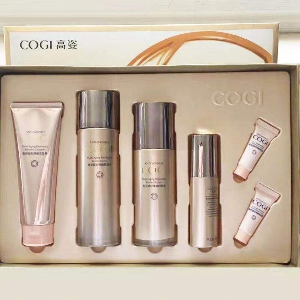 高姿化妆品套装正品提拉抗皱紧致修护提亮肤色去细纹凝时紧致套盒