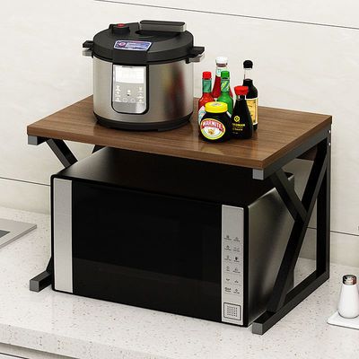 微波炉厨房用品家用台面简约置物架烤箱不锈钢多层收纳架调料架子