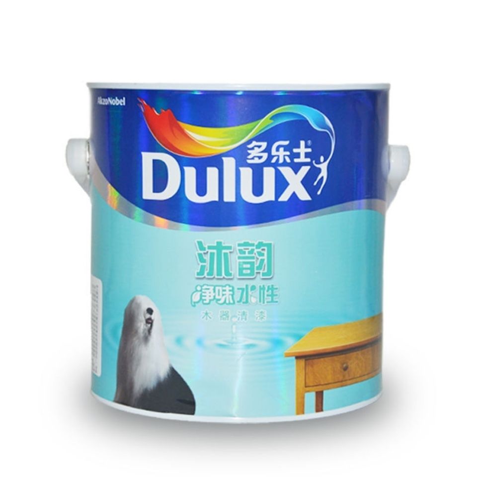 多乐士沭韵水性木器漆,清漆,白色漆,高端家具翻新漆2.5l