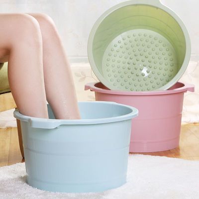 养生足浴盆按摩泡脚桶家用保温泡脚盆加厚加高塑料洗脚盆洗脚桶