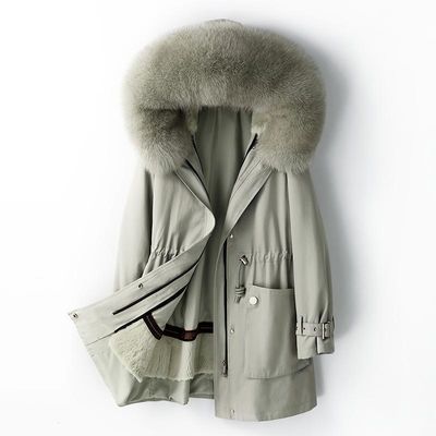 【杭州原版正品】内胆狐狸毛派克服女中长款可拆卸皮草外套女【1月14日发完】