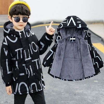 男童外套秋冬款加绒加厚中小童棉袄儿童2020新款棉服洋气派克服潮