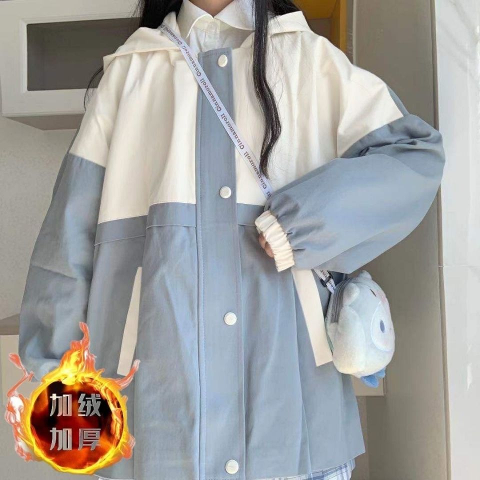 College style Korean version 2021 Spring and Autumn New Versatile Workwear for Female Students Loose casual ins Retro Hong Kong Style Coat