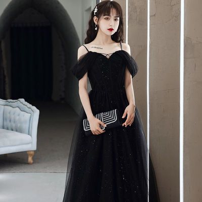 140452/晚礼服裙女2022新款宴会高贵优雅气质学生成人礼主持平时可穿长款