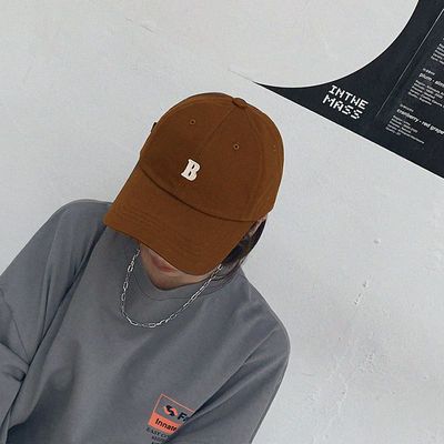 60271/帽子女韩版潮ins鸭舌帽百搭字母B时尚遮阳帽男太阳帽秋冬棒球帽