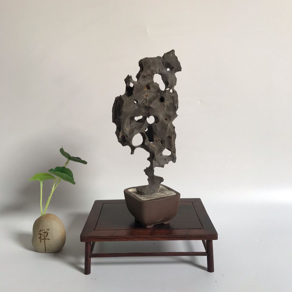 cm10120507纯天然底座摆件太湖石原