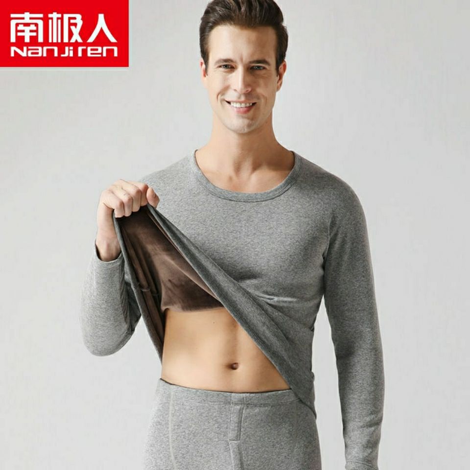 54349-【加绒加厚】南极人男士保暖内衣男冬季女加绒秋衣秋裤套装精品装-详情图