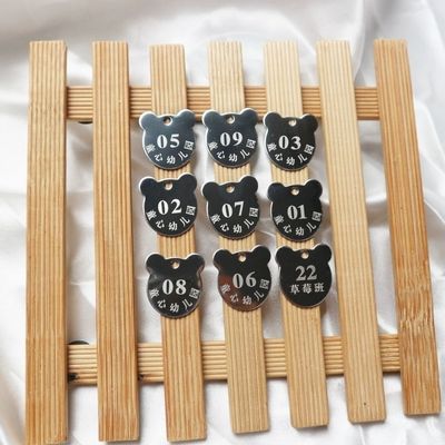 不锈钢号码牌金属号码牌茶杯编号牌麻辣烫数字牌幼儿园水杯号码牌