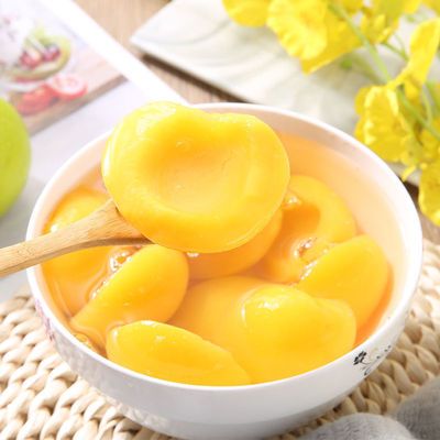 湖北天坡黄桃水果罐头425g新鲜即食食品什锦组合装厂商直销免邮