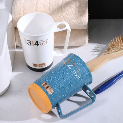 73450/家用刷牙杯漱口杯520情侣杯对杯马克杯创意双色洗漱杯牙刷杯套装