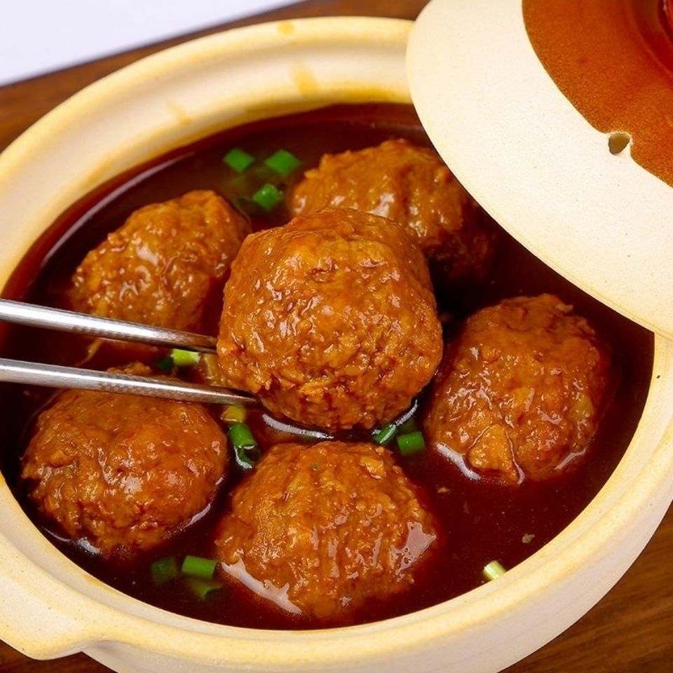 淮扬特产扬州红烧狮子头四喜丸子速食5只真空包装猪肉丸