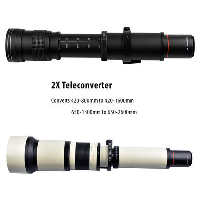 420-1600mm F8.3手动镜头2增倍镜长焦变焦望远单反探月拍鸟国产