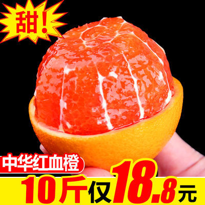 【正宗】红血橙新鲜橙子中华红肉甜脐橙水果赣南湖北批发非塔罗科