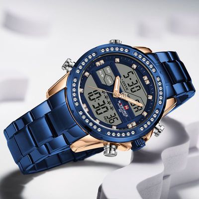 78845/NAVIFORCE/领翔新品运动潮流防水电子双显示发光黑科技男士腕手表