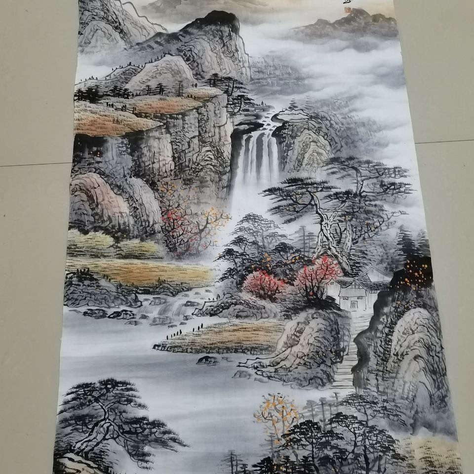中美协,省美协中国山水画,国画山水竖幅饰藏俱佳