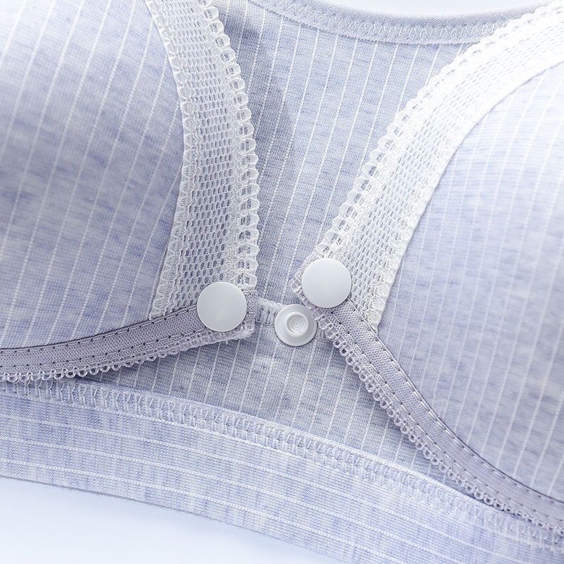 Pregnant women breastfeeding underwear pure cotton no steel ring anti-light bra front buckle breastfeeding bra pregnancy vest thin section